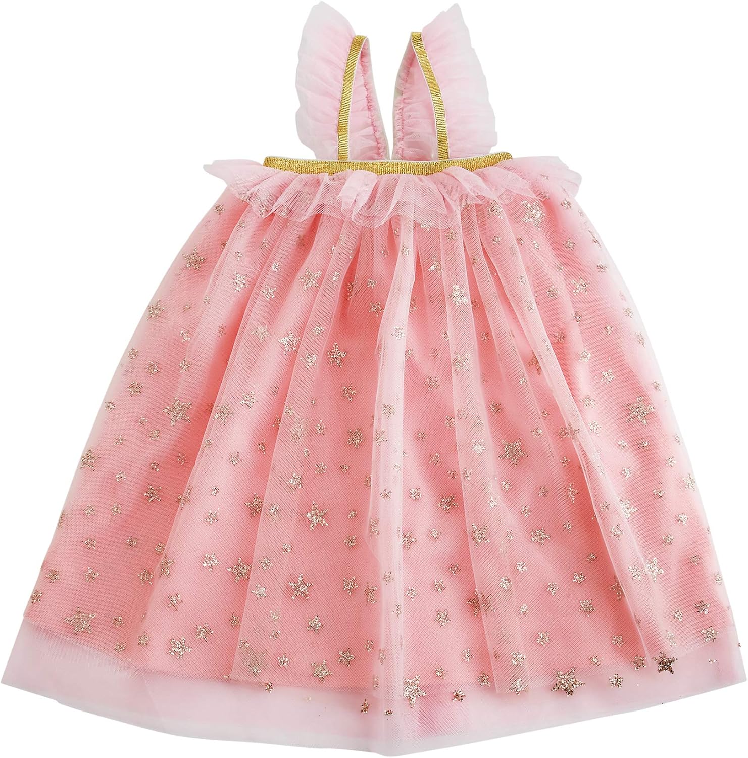 Mud Pie Baby Girls' Glitter Mesh Dress, Pink, 2M-5T: Clothing