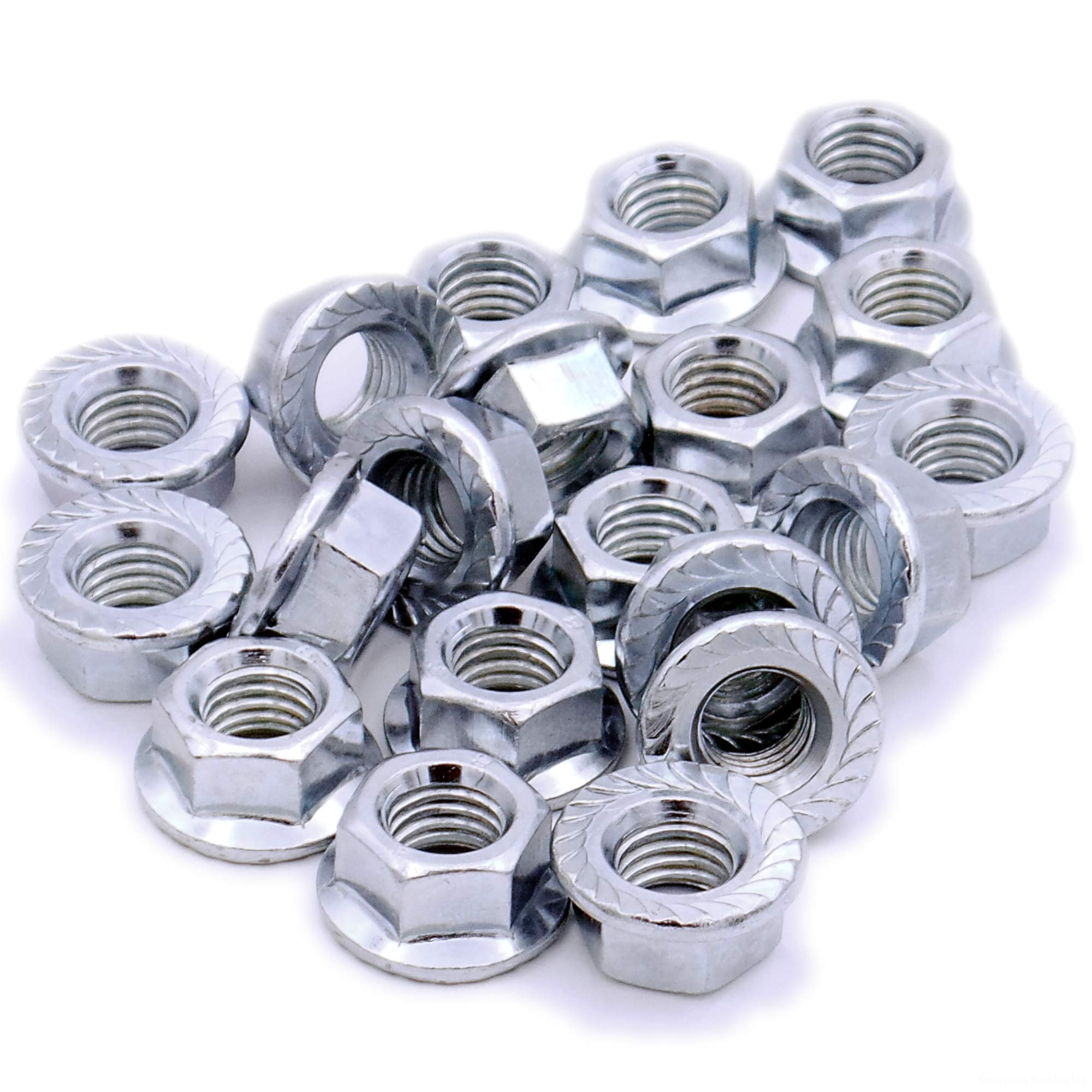 M4 (4mm) Serrated Flange Hex Nut - Stainless Steel (A2) (Pack of 20)