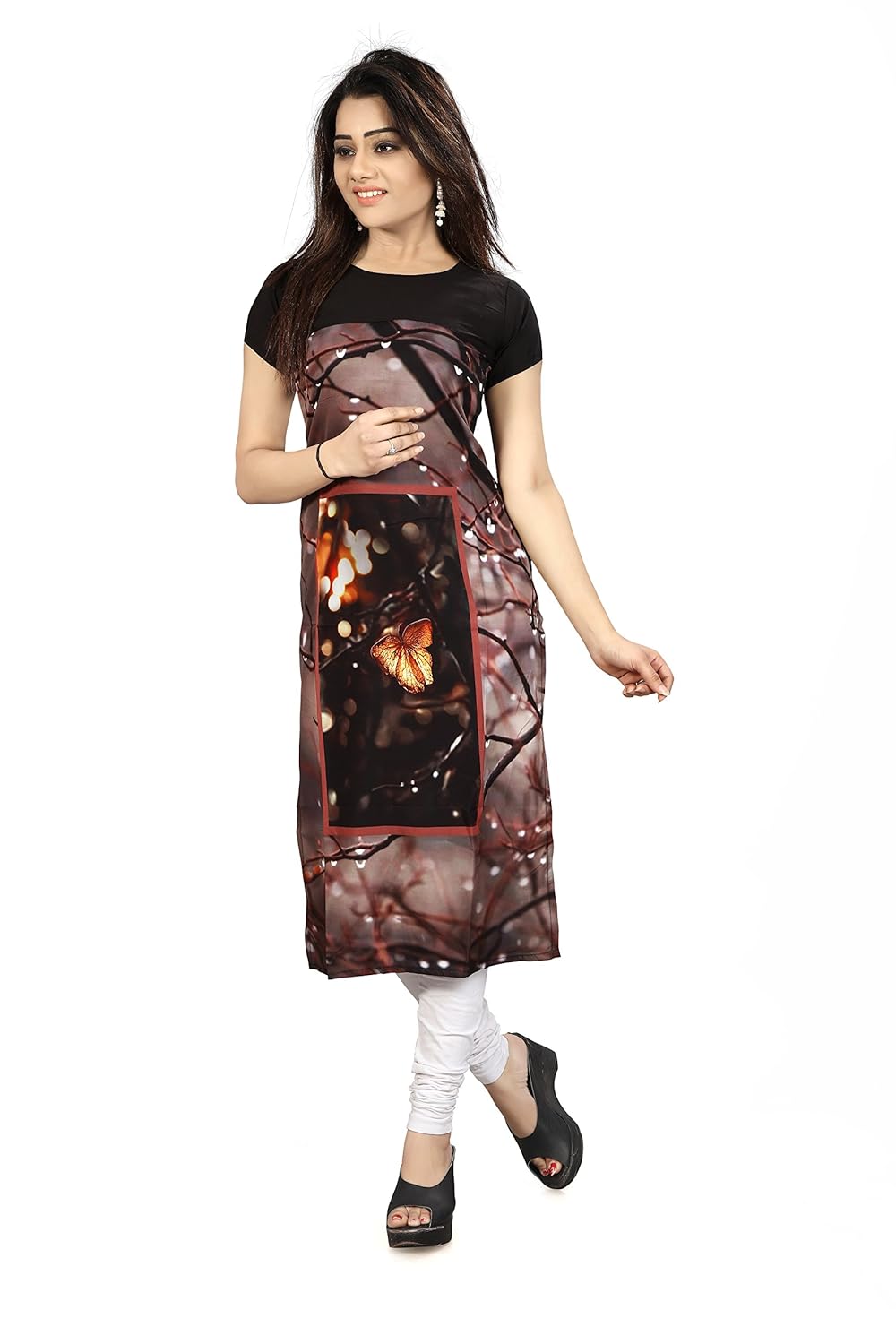 new ethnic 4 you women's crepe kurti (efc008)