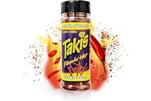 Takis Powder, Takis Flamin' Hot Seasoning Dust 120 gr for Fruit, Popcorn, Corn, Chamoy Pickle Kit, Polvo De Takis Fuego, Chili Powder, Wing Seasoning, Includes TikTok Magnet by Patroclus