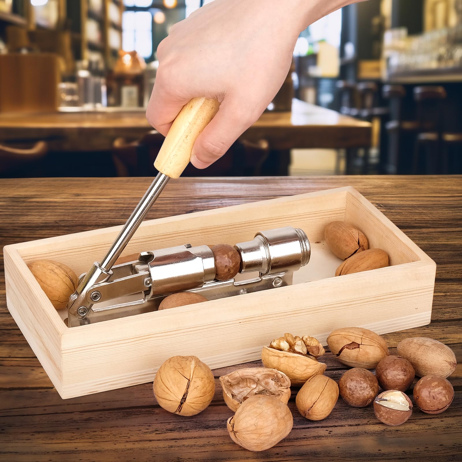 ChromLives Nussknacker Nußknacker Nussknacker Walnüsse Nut Cracker Nussknacker Edelstahl Walnussknacker Robuster Nussknacker Werkzeug für Nüsse Pekannüsse, Walnüsse Mandeln 5