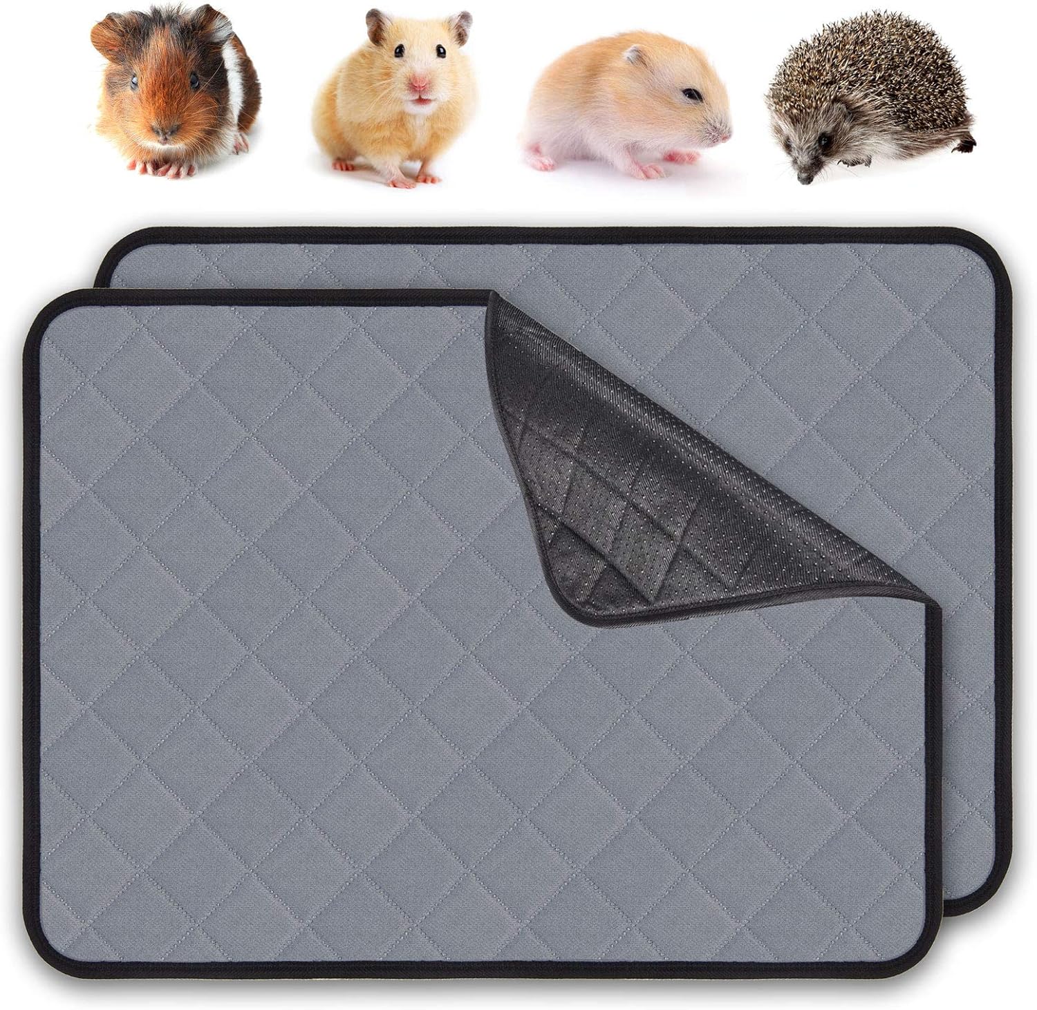 Saqico Guinea Pig Fleece Cage Liners, Washable Pee Pads