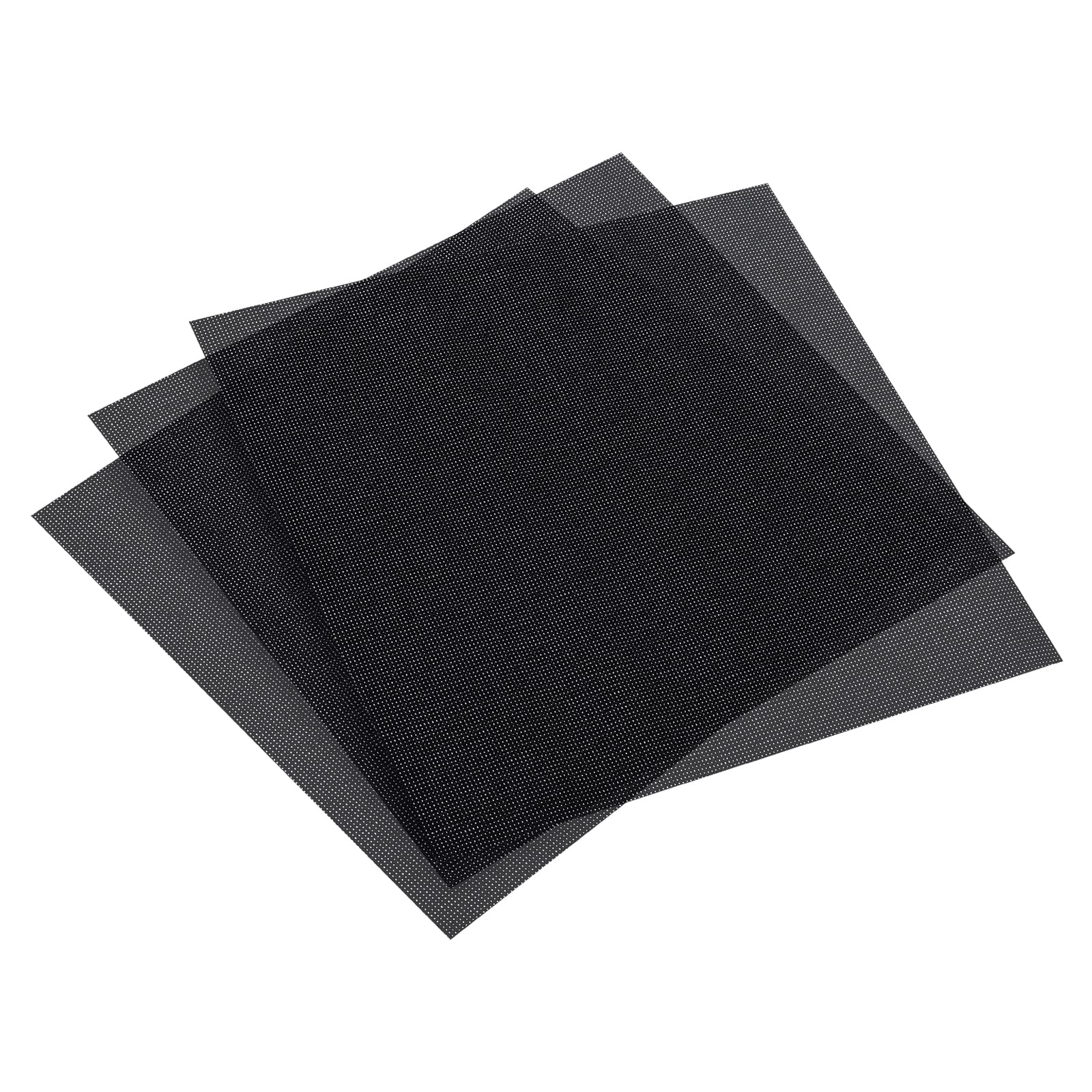 PATIKIL 14 Count Cross Stitch Cloth 10" x 10", 3 Pack Embroidery Cotton Fabric for DIY Needlework, Black