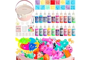 ARTPAR Water Elf Magic Gel Kit - 20 Colorful Gels + 16 Fantasy Molds - Non-Toxic Sensory Toys for Kids - Creative Arts & Crafts Project - Birthday Gifts for 5 6 7 8 9 10 Year Old Girls Boys
