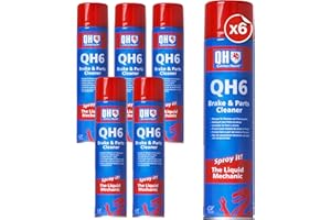 Quinton Hazell Brake Cleaner Spray Can, 20.3 fl oz (6 Pack) - QH6 Non-Chlorinated Automotive Brake Parts Cleaner, High Strength Formula for Professional and DIY Use