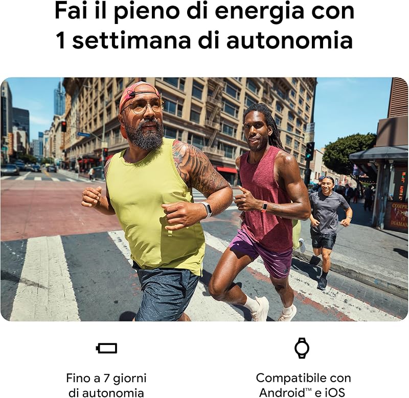 Google Fitbit Charge 6 Activity tracker con abbonamento Google Health Premium di 3 mesi incluso, 7 giorni di durata della batteria, Alluminio Corallo/Oro Champagne