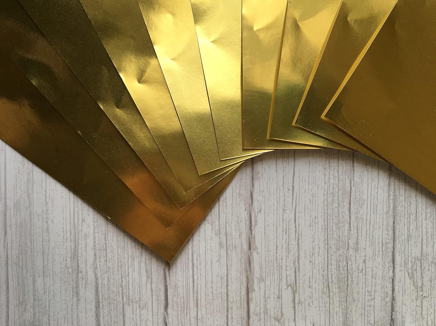 Lavanya Handmades Shining Gold Silver Mirror Self Adhesive Sheets 20x15