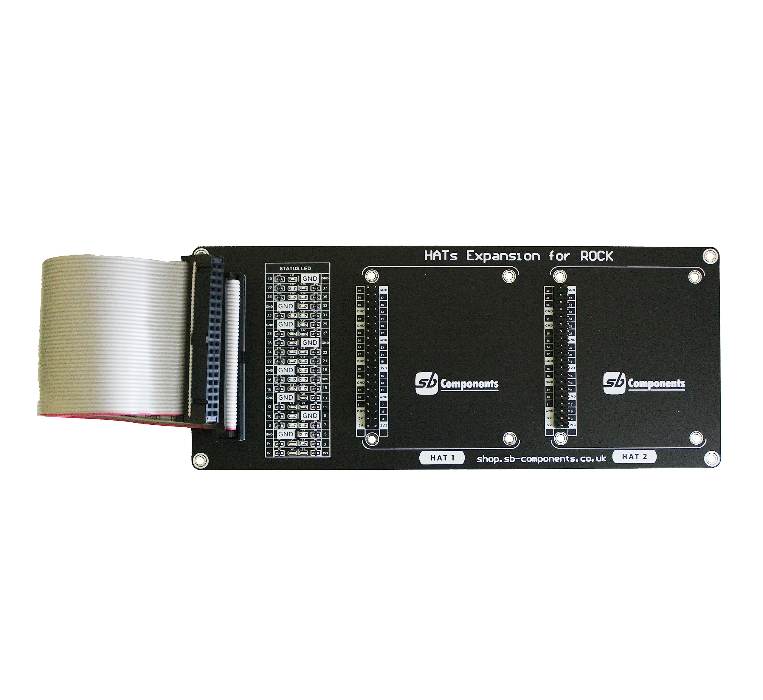 sb components ROCK SBCs HAT Expansions GPIO I/O Expansion Board for Rock 5B, 5A, 4C+, 4SE, 3C, 3A, etc, Inbuilt Dedicated GPIO Ports for Rock HATs & Expansions