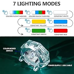 IFOLAINA Crystal LED Light Base Multicolor Changing
