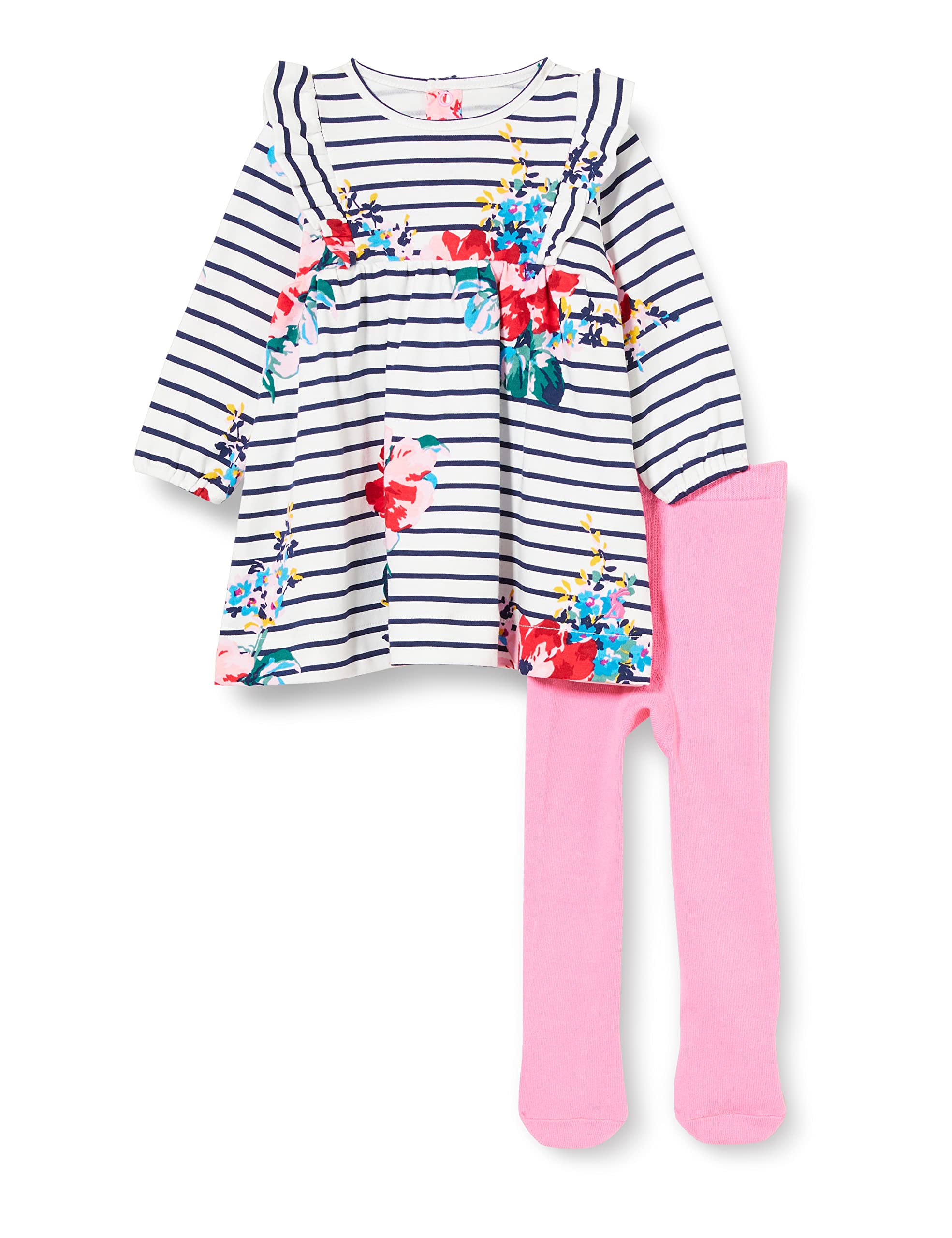 Joules Baby Girls Harleigh T Shirt Trouser Set, Bakeflorl, 0 Months UK