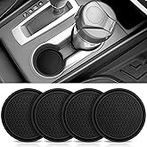 Car Coasters, 4 Pack Non-Slip Car Cup Holder Coaster, 2.75 Inch Diameter Universal Insert Coaster for Vehicles, Trucks, Rvs, 