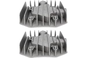 EUJGOOV Air Compressor Cylinder Head 48mm x 72mm 2-Pack Aluminum Cooling Cover Fittings for 4-Pack 3-Pack 5-Pack Air Compressor Replacement Parts