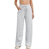 M MOTEEPI Women Sweatpants Wide Leg 30" Lounge Sweat Pants Casual Baggy Trousers with Elastic Waist Straight Leg