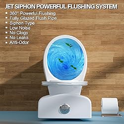 HOMLYLINK 19 Inch Compact Tall Toilet for