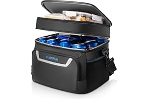 EVERFUN Cooler Bag Insulated Beach Cooler Lunch Bag Box for Men Women Dual Compartments Collapsible Waterproof Leak-Proof for