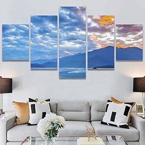SIGNWIN 5 Panel Canvas Wall Art Modern Art...