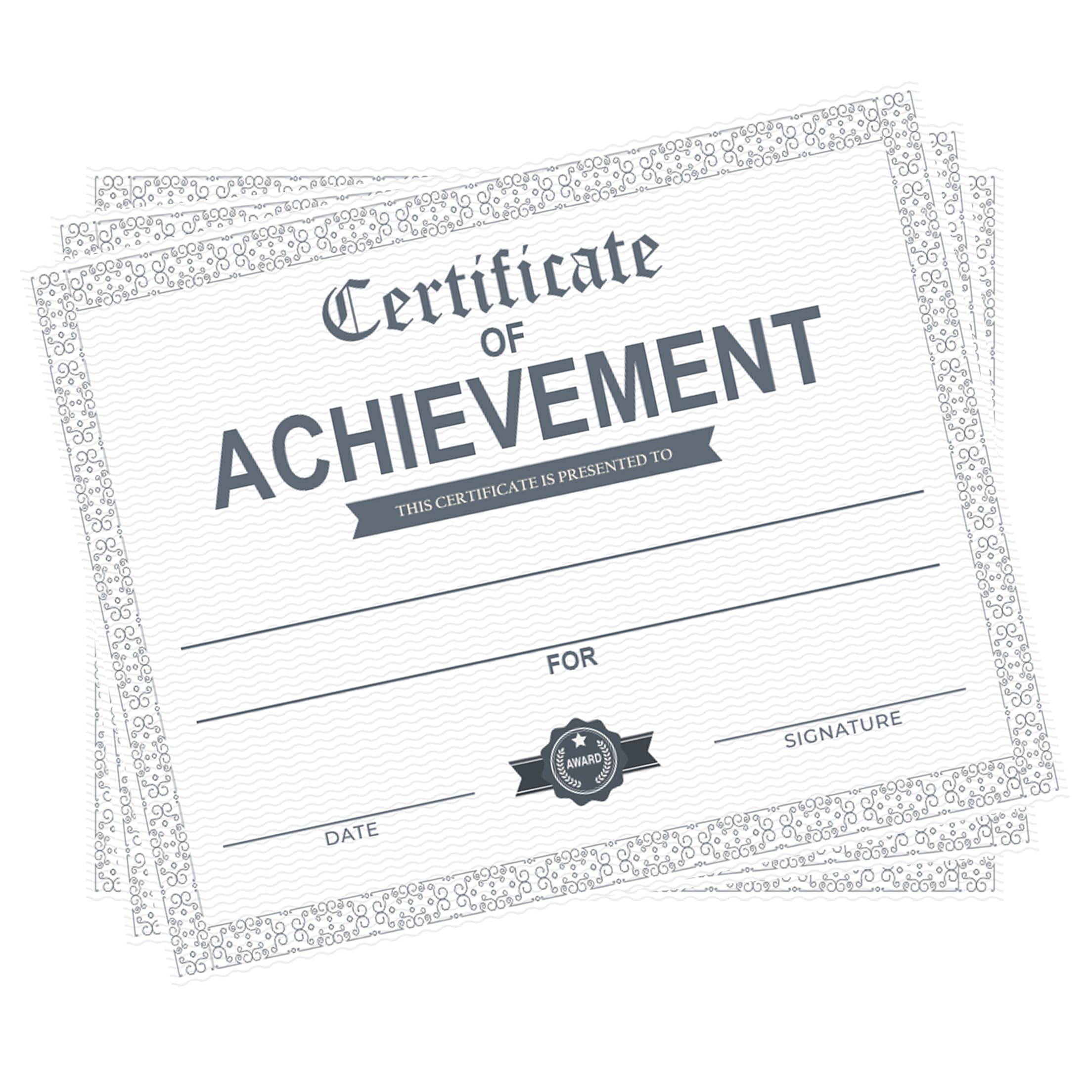 25 PCS Certificate of Achievement Awards Certificates of Completion - 8 x 10 Inches Student of Month Diploma for Gold Stars Award Certificates for Preschool & Kindergarten Graduation (blue2)