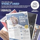 G4GADGET 50 Pack A4 Clear File Wallets 100 Micron PP Open Top Side Cut view 5