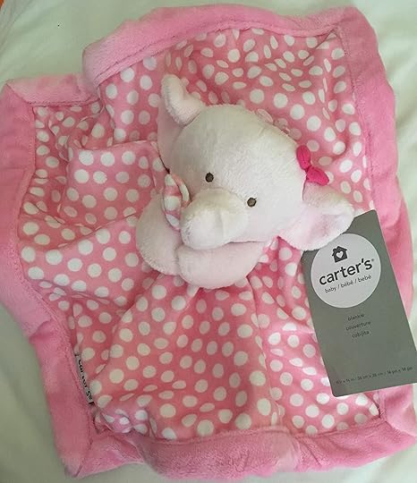 elephant security blanket pink