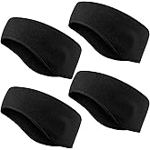 Syhood 4 Pieces Kids Fleece Headband Winter Ear Headbands Warmer Ear Muff for Child Outside Sporting Running