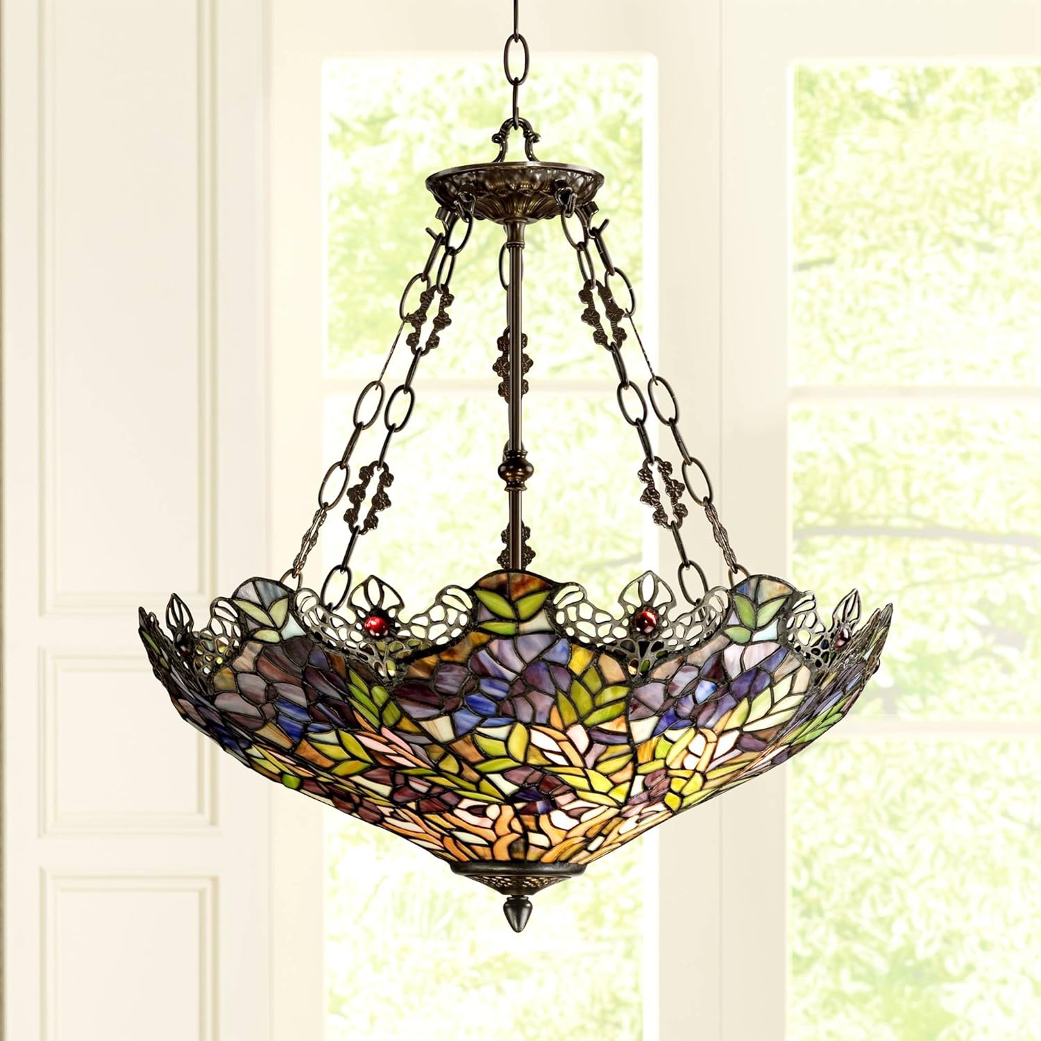 bowl chandelier dining room