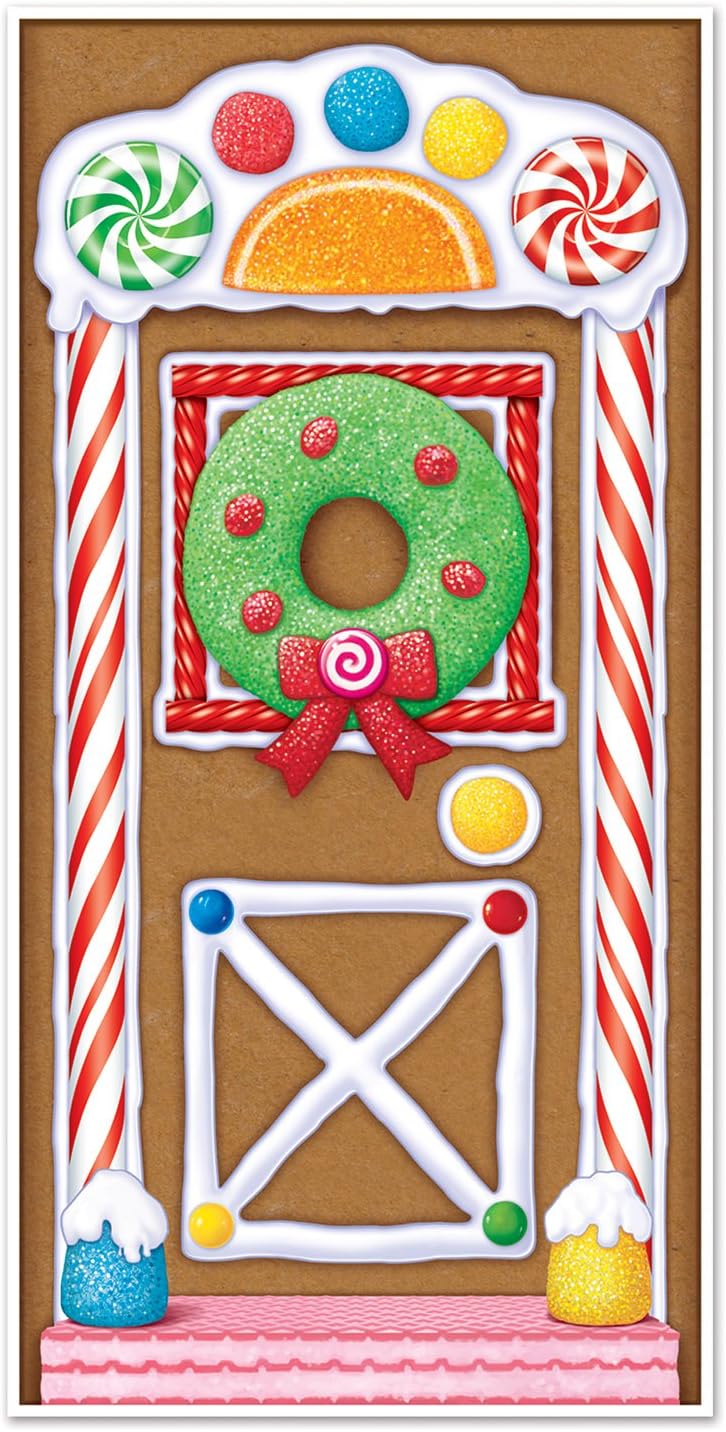 Beistle Gingerbread House Door Cover, 30" x 5': Kitchen & Dining