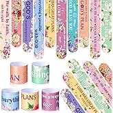 Frienda 40 Pcs Bible Verses Religious Christian Slap Bracelets for Kids VBS Jesus Love You Wristbands Inspirational Motivational Christian Slap Bracelets Sunday School Supplies He Is Risen (Novel)