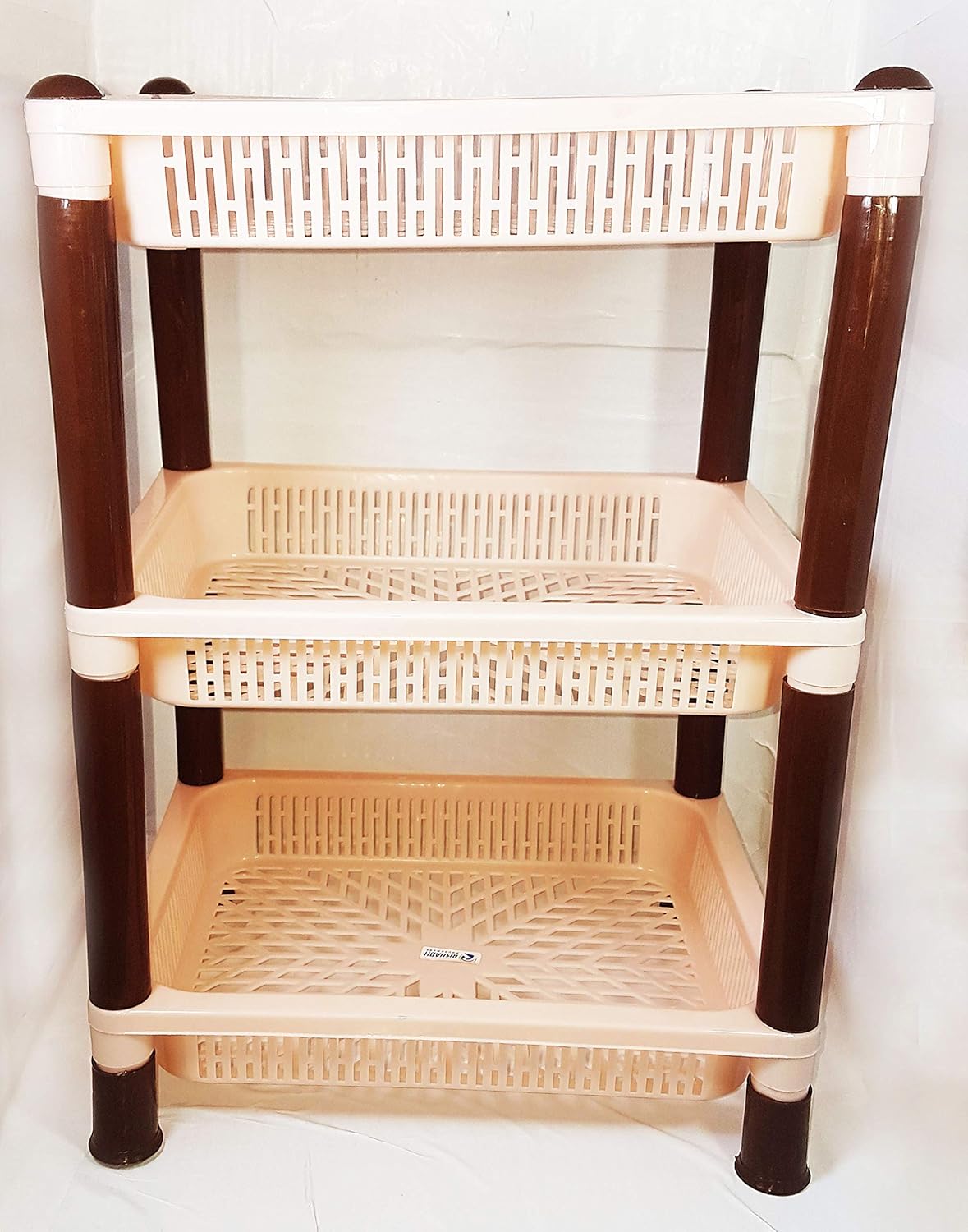 Ohm Plastic Shelves Drawers Storage Standing Organizer Racks
