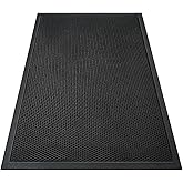TANYOYO 3' X 4'Mesh Heavy Duty Door Mat,Commercial Door Floor Mat,Non-Slip Rubber Mat,Floor Carpet Entrance,Mudroom,Patio,Garage,Courtyard,High Traffic Area Dirt Trapper Carpet, Black
