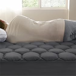 Bedsure Grey Twin XL Mattress Pad - Soft Mattress