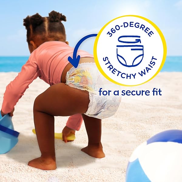 PAMPERS SWIM DIAPERS – SPLASHERS – SIZE 2-3, 20 COUNT, GAP-FREE DISPOSABLE BABY SWIMMING PANTS