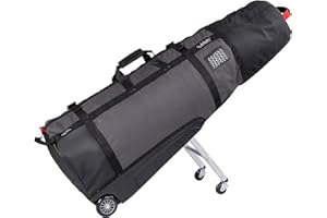 Sun Mountain ClubGlider Journey Golf Travel Bag - 4-Wheel Rolling System, Extendable & Retractable Legs for Easy Transport, Effortless Travel & Maneuverability