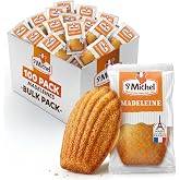St Michel Madeleines French Sponge Cakes, Pack of 100 (25g each) | Non-GMO, Party Size, Individually Wrapped , Made in France, Trans Fat Free, Palm Oil Free, No preservatives