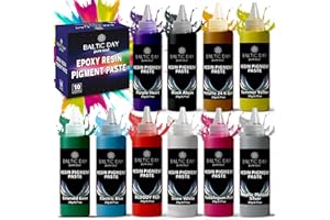BALTIC DAY 10 Color Epoxy Pigment Paste Set [20g Each] – Mica Powder & Opaque Resin Color Pigments – Highly Concentrated Epoxy Dye & Resin Art Colorant for Casting, Jewelry Making, Tumblers, River Tables, Crafts