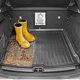 Premium Cargo Liner for Volvo XC60 2018-2025 Crossover - 100% Protection - Custom Fit Car Trunk Mat - All-Season Black Cargo Mat - 3D Shaped Laser Measured Trunk Liners for Volvo XC60