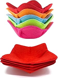 Shila Bowl Huggers and Shila Plate Huggers Bundle, Microwave-Safe Hot Dish Holder To Keep Your Hands Cool and Your Food Warm