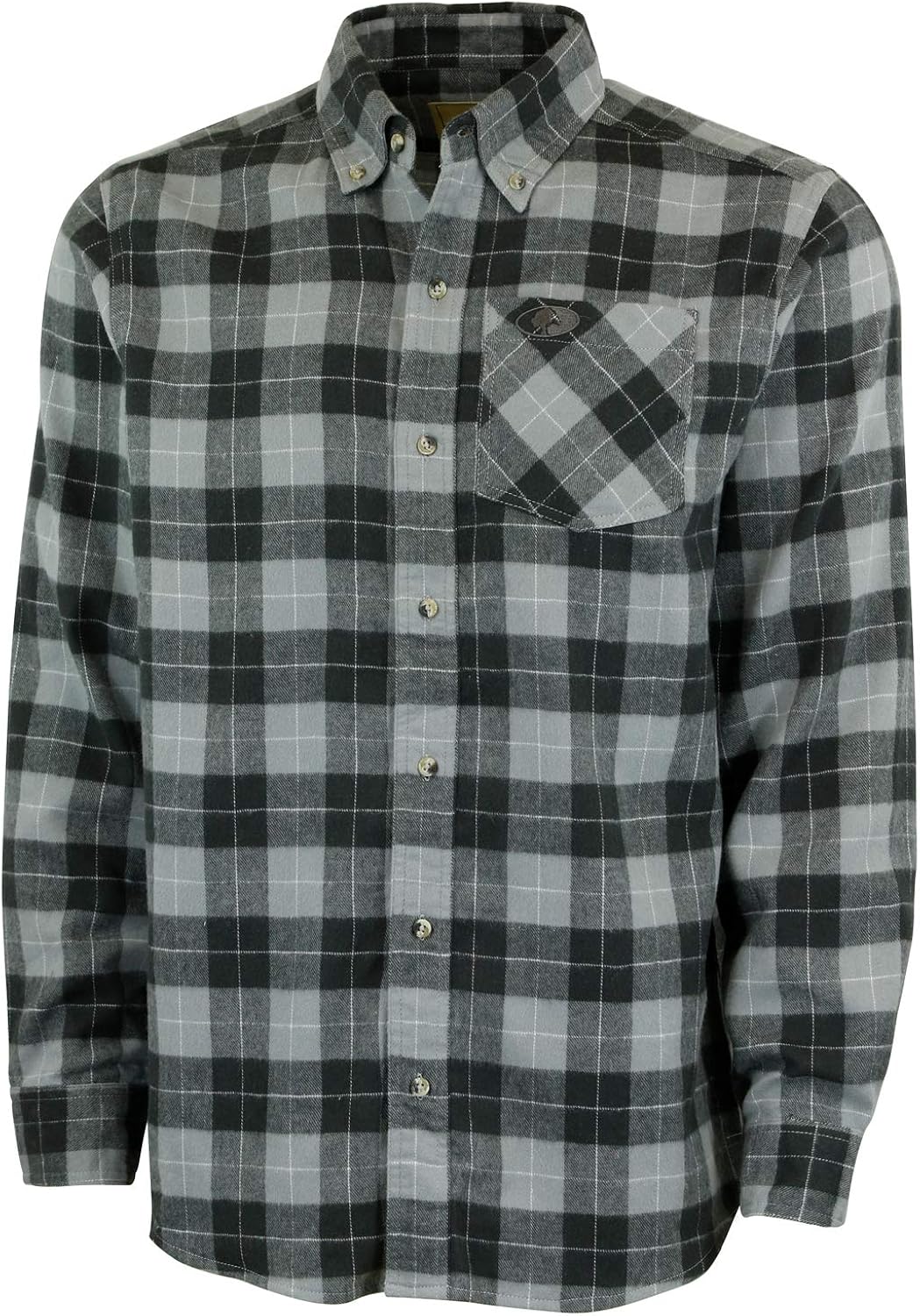 Mossy Oak Flannel Shirt for Men, Buffalo Plaid Long Sleeve Mens Flannel Shirts: Clothing