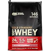 Optimum Nutrition Gold Standard 100% Whey Protein Powder, Delicious Strawberry, 10 Pound (Packaging May Vary)