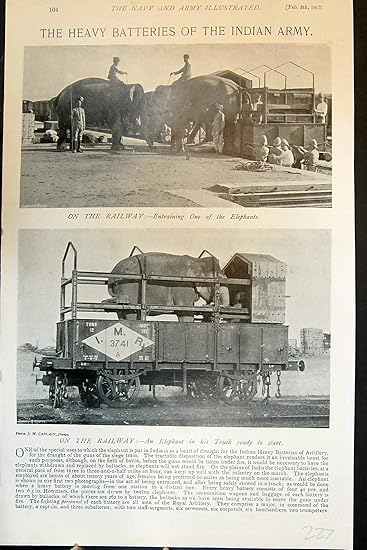 Impresión Antigua del Proyecto Ferroviario 1897 de la Artillería de las
