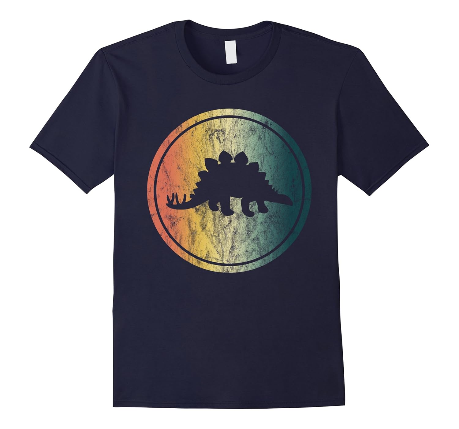 STEGOSAURUS DINOSAUR T-Shirt Distressed Vintage Retro Design-Rose