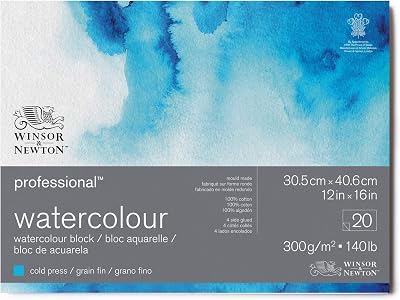 Winsor & Newton Watercolour Paper 100% Cotton 300 g/m² 20 Sheets Pad