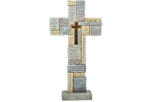 Roman Giftware Inc., Inspirational Crosswords Collection, 12.5" H Crossword Table Cross,Religious, Inspirational, Durable (6x1x12)