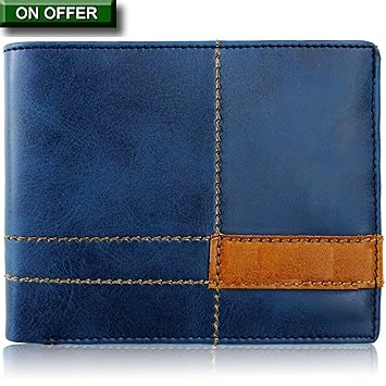 Designer Bugs Mens Stylish Blue Classy Wallet