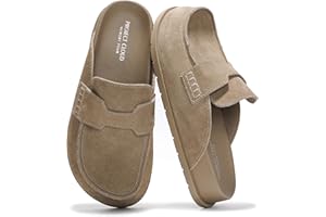 Project Cloud 100% Genuine Leather Womens Clog - Memory Foam Arch Support Non-Slip Sole Mules & Clogs for Women Footwear - Platform Winter Shoes (Foamy)