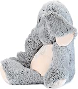 IKASA Giant Elephant Plush Toy 39 Inches Soft Gray Stuffed Animal view 6