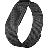 surundo Milanese Loop Band Compatible with Google Fitbit Air Band, Breathable Metal Mesh Sport Adjustable Replacement Strap Wristband for Men Women