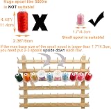 New brothread 60 Spools Wooden Thread Rack Organizer with Hanging Hooks view 4