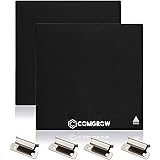 Comgrow 2PCS Ender 3 Pro Glass Bed, Upgraded Tempered Glass Plate with Bed Clips, Ender 3 Build Plate 235x235x4mm for Crealit