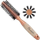 Bombshell Birch Wood Round Brush - 1.75in Width, 10in Length, Boar Bristle, Natural Wood Handle, Sustainable Material, Hair Brush for Styling, Blow Out, and Curling