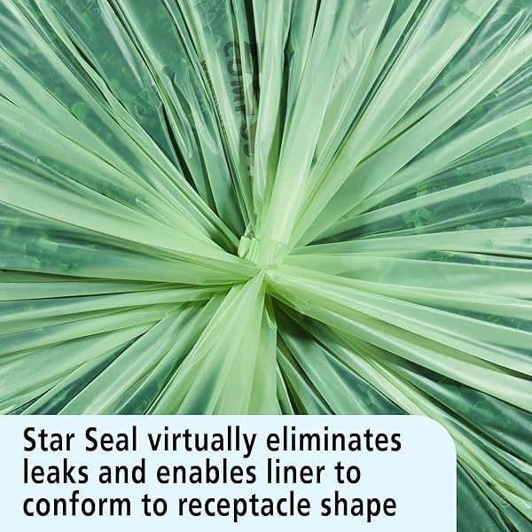 STOUT BY ENVISION E2430E85 ECOSAFE-6400 COMPOSTABLE BAGS, 24″ X 30″, 13 GAL CAPACITY, 0.85 MIL THICKNESS, GREEN (PACK OF 45)